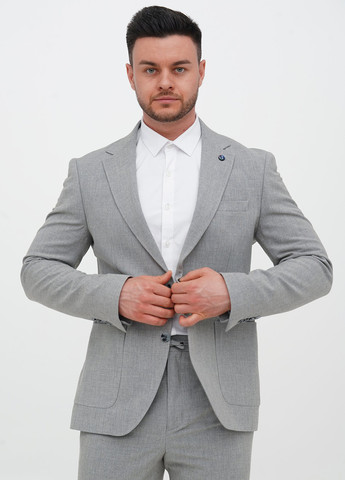 Сірий демісезонний костюм (піджак, штани) брючний Trend Collection