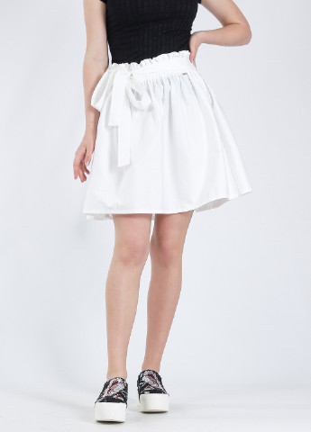 Белая кэжуал однотонная юбка Sarah Chole клешированная-солнце