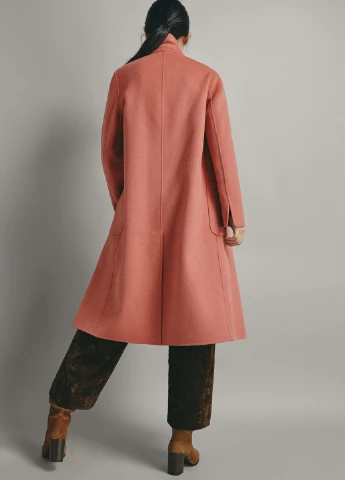 Персикове демісезонне Пальто Massimo Dutti