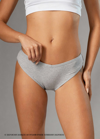 Труси жіночі набір 5 шт трусики сліпи в рубчик комплект бавовняної нижньої білизни для жінок Чорний Сірий Білий M 73753 OnePro (362894982)