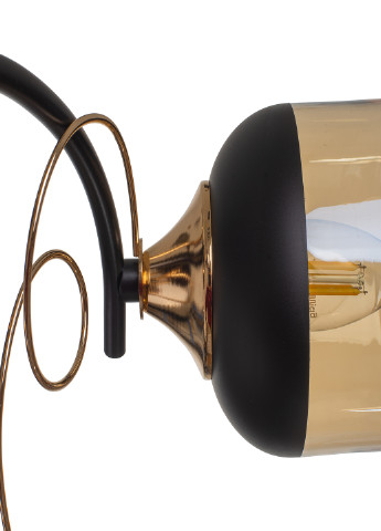 Люстра на 3 плафона черная с золотым LK-706S/3 E27 BK+FG Brille (220133502)