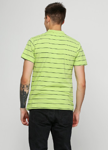 Салатовая футболка-поло для мужчин JUSTPLAY в полоску