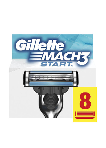 Сменные кассеты для бритвы Mach 3 Start, (8 шт.) Gillette (113078354)