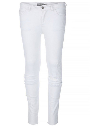 Белые демисезонные скинни джинсы Geisha