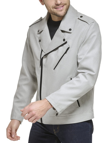 Серая демисезонная куртка косуха DKNY