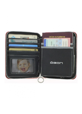 Гаманець на блискавці OGON Quilted Passport; чорний Ogon Designs (234706037)