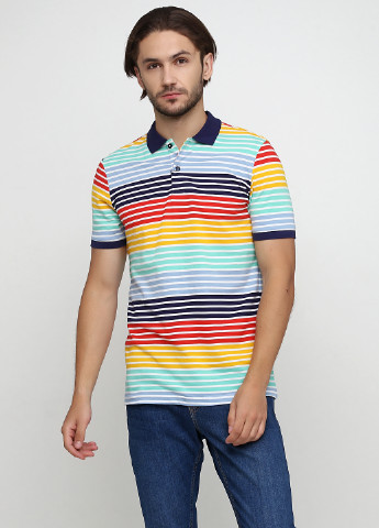 Цветная футболка-поло для мужчин Madoc Jeans в полоску