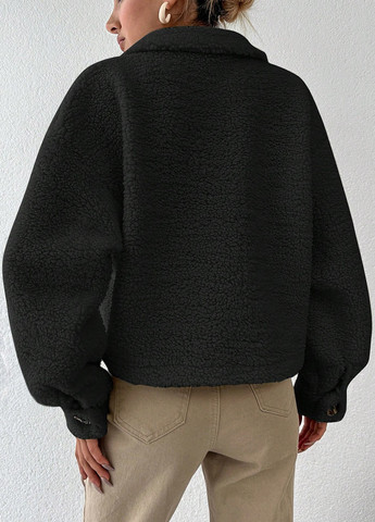 Чорна демісезонна куртка куртка-піджак SHEIN