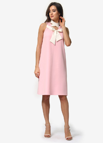 Розовое кэжуал платье а-силуэт Lada Lucci однотонное
