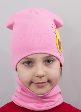Дитяча шапка з хомутом КАНТА "Авокадо" розмір 52-56 рожевий (OC-830) Канта (220180361)