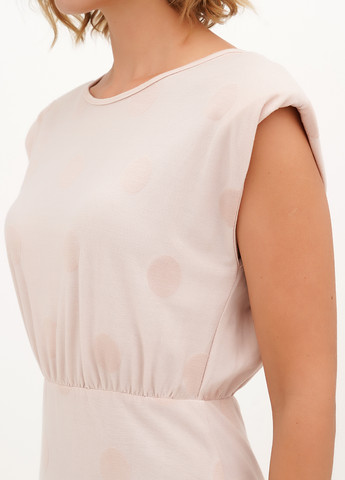 Пудровое кэжуал платье футляр Joie Clair в горошек