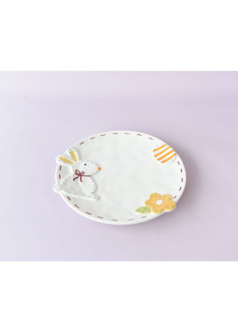 Тарелка керамическая круглая Кролик 6796 18.5 см No Brand (253618679)