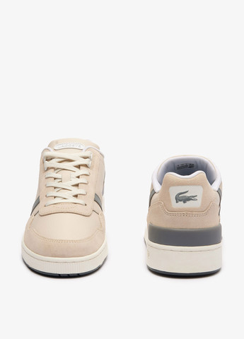 Бежевые демисезонные кроссовки Lacoste T-CLIP