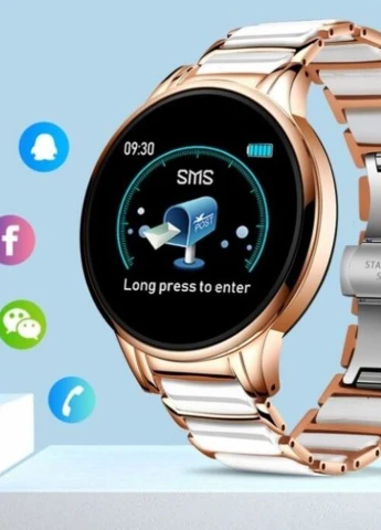 Смарт часы SMART BEAUTY CERAMIC GOLD спортивные UWatch (253007349)