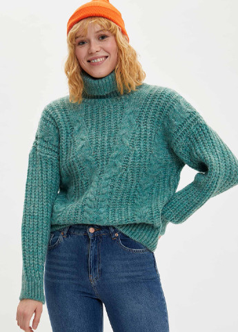 Мятный зимний свитер DeFacto