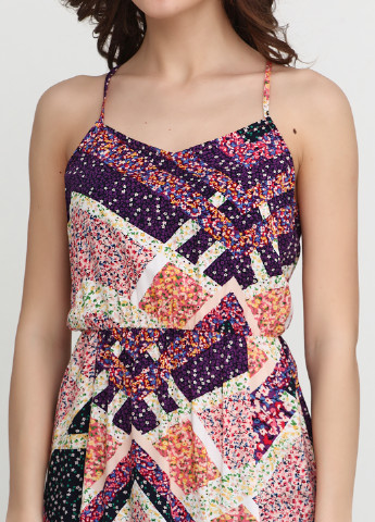 Комбинированное кэжуал платье H&M с абстрактным узором