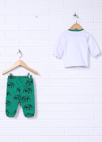 Зеленая всесезон пижама (кофта, брюки) Albimini