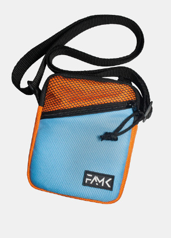 Сумка через плечо МСR4 голубая/оранжевая Famk (254155102)