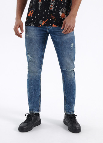 Светло-синие демисезонные скинни джинсы House