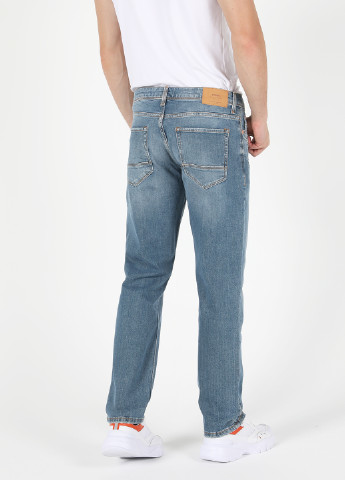 Голубые демисезонные прямые джинсы 045 DAVID Colin's