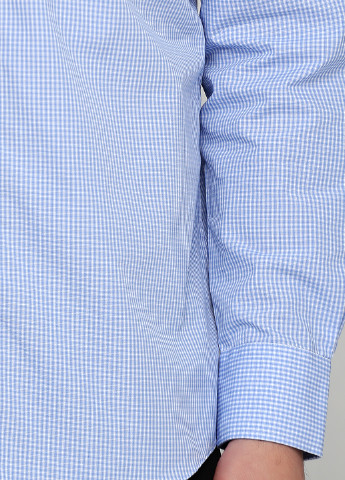 Голубой кэжуал рубашка в клетку Marks & Spencer