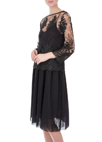 Черное вечернее платье Miss Miss однотонное