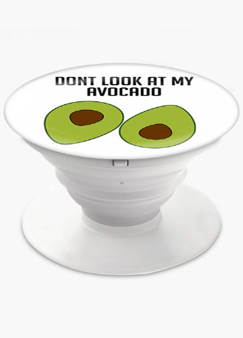 Попсокет (Popsockets) тримач для смартфону Авокадо (Avocado) (8754-1795) Чорний MobiPrint (216836528)