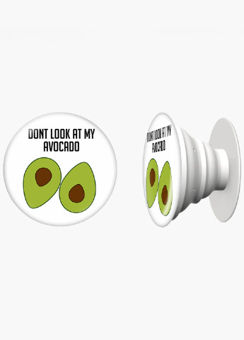 Попсокет (Popsockets) тримач для смартфону Авокадо (Avocado) (8754-1795) Чорний MobiPrint (216836528)