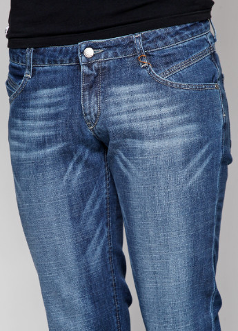 Синие демисезонные зауженные джинсы J.Zone