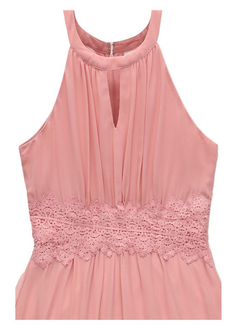 Рожева святковий, вечірня сукня в грецькому стилі Vila однотонна