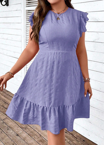 Світло-фіолетова кежуал сукня SHEIN однотонна