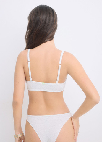 Сірий топ бюстгальтер Women'secret без кісточок бавовна