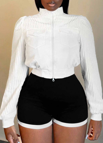 Біла демісезонна куртка SHEIN