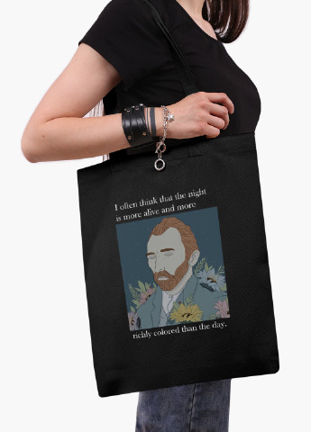 Эко сумка шоппер Винсент Ван Гог (Vincent van Gogh) (9227-2962-BK) MobiPrint (236265711)