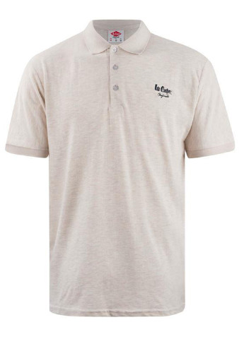 Серая футболка-поло для мужчин Lee Cooper с логотипом