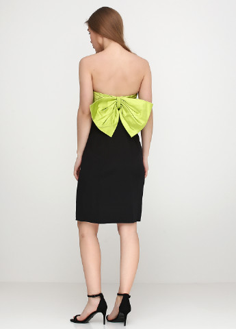 Комбинированное коктейльное платье Ralph Lauren однотонное