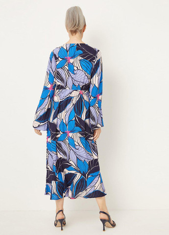 Синя кежуал сукня в стилі армпір Wallis з малюнком