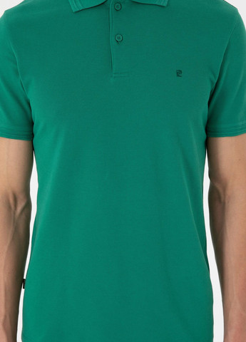 Зеленая футболка-поло для мужчин Pierre Cardin однотонная
