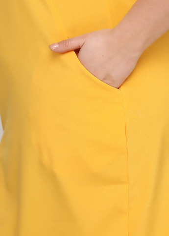 Желтое кэжуал платье футляр ANVI однотонное