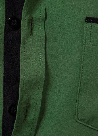 Зеленая кэжуал, классическая рубашка однотонная SHEIN