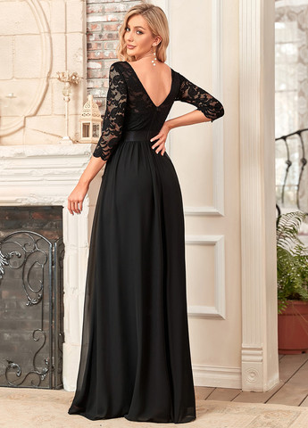 Чорна вечірня сукня SHEIN однотонна