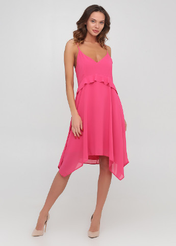 Рожева кежуал сукня з відкритою спиною PDK однотонна
