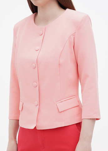 Светло-розовый женский жакет Rebecca Tatti однотонный - демисезонный