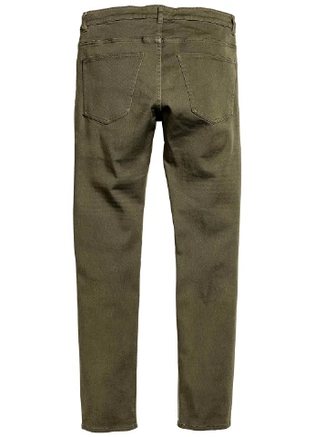 Хаки демисезонные зауженные джинсы H&M