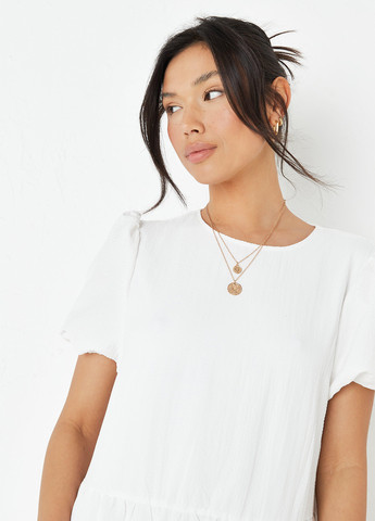 Білий кежуал сукня а-силует Missguided однотонна