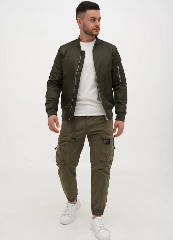 Оливковая (хаки) демисезонная куртка Trend Collection