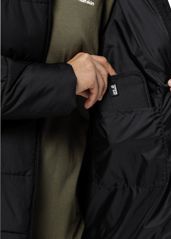 Черная демисезонная куртка Jack Wolfskin DEUTZER LONG JKT M