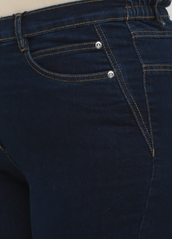 Джинси Long Island завужені однотонні темно-сині джинсові бавовна