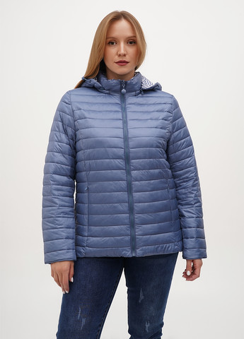 Темно-блакитна демісезонна куртка двостороння Minority