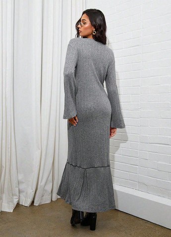 Сіра кежуал сукня годе SHEIN однотонна